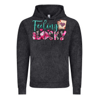 Vintage Black feeling lucky Vintage Hoodie - OliviaCreatesArt
