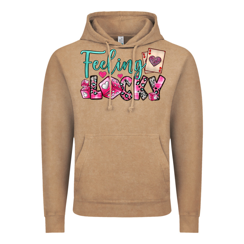 Feeling Lucky Vintage Hoodie by OliviaCreatesArt | Teevron