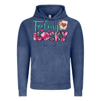 Vintage Denim feeling lucky Vintage Hoodie - OliviaCreatesArt