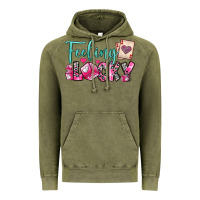Vintage Olive feeling lucky Vintage Hoodie - OliviaCreatesArt