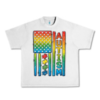 Lunar Rock Autism American Flag Urban Heavy Tee - CowGirlArtShop