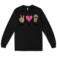 Black peace love coffee Long Sleeve Tee - Jasminsmagicworld