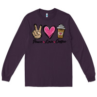 Plum peace love coffee Long Sleeve Tee - Jasminsmagicworld