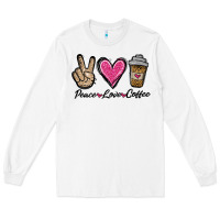 White peace love coffee Long Sleeve Tee - Jasminsmagicworld