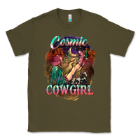 Army Green Cosmic Cowgirl Classic Tee - HowdyJamesFarm