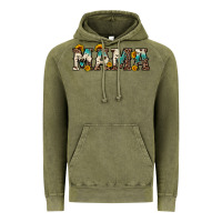 Vintage Olive mama sunflower leopard Vintage Hoodie - OliviaCreatesArt