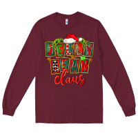Burgundy christmas jelly bean claus Long Sleeve Tee - FaDigitalArtStudio