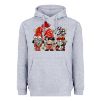 Heather Grey ladybug  gnomies Heavyweight Hoodie - BarkalooDesign