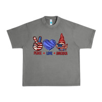 Tornado Peace love America with gnome 4th of july Urban Heavy Tee - HowdyJamesFarm