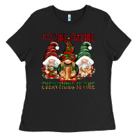 Black It's fine i'm fine everything is fine Ladies Tee - NancyCooperArtShop