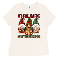 Bone It's fine i'm fine everything is fine Ladies Tee - NancyCooperArtShop