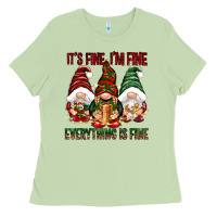 Matcha It's fine i'm fine everything is fine Ladies Tee - NancyCooperArtShop