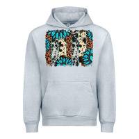 Heather Grey gemstone leopard cowhide brushstroke Urban Hoodie - AdoDesignShop