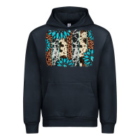 Navy gemstone leopard cowhide brushstroke Urban Hoodie - AdoDesignShop