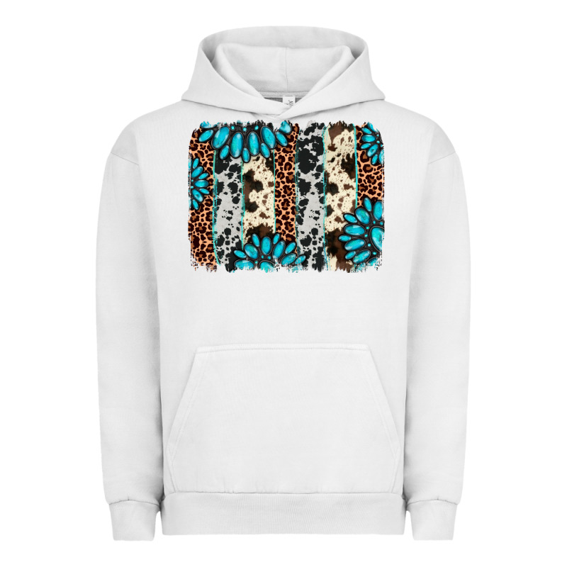 Gemstone Leopard Cowhide Brushstroke Urban Hoodie by AdoDesignShop | Teevron