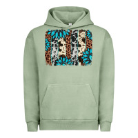 Pigment Oil Green gemstone leopard cowhide brushstroke Urban Hoodie - AdoDesignShop