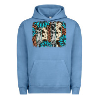 Pigment Pebble Blue gemstone leopard cowhide brushstroke Urban Hoodie - AdoDesignShop