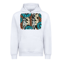 White gemstone leopard cowhide brushstroke Urban Hoodie - AdoDesignShop