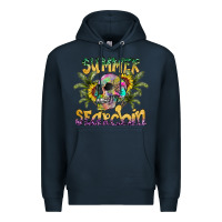 Navy Summer Searchin Premium Hoodie - CowhideDigitalArt