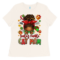 Bone santas favorite cat mom Ladies Tee - texasbilliewilder