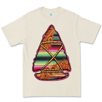 Serape Tooled Leather Arrowhead Premium Tee | Teevron