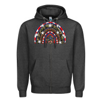 Charcoal Heather usa camouflage rainbow Zipper Hoodie - Artiststas