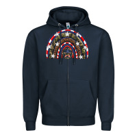 Navy usa camouflage rainbow Zipper Hoodie - Artiststas