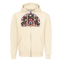 Sandshell usa camouflage rainbow Zipper Hoodie - Artiststas