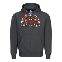 Smoke usa camouflage rainbow Zipper Hoodie - Artiststas