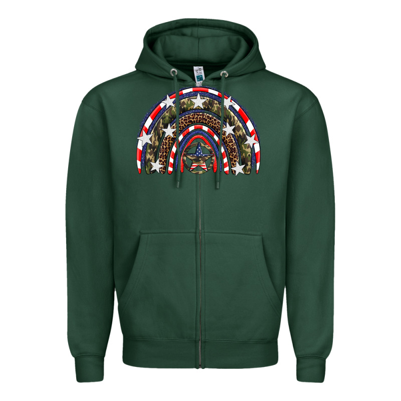 Usa Camouflage Rainbow Zipper Hoodie by Artiststas | Teevron