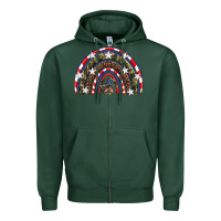Sports Green usa camouflage rainbow Zipper Hoodie - Artiststas