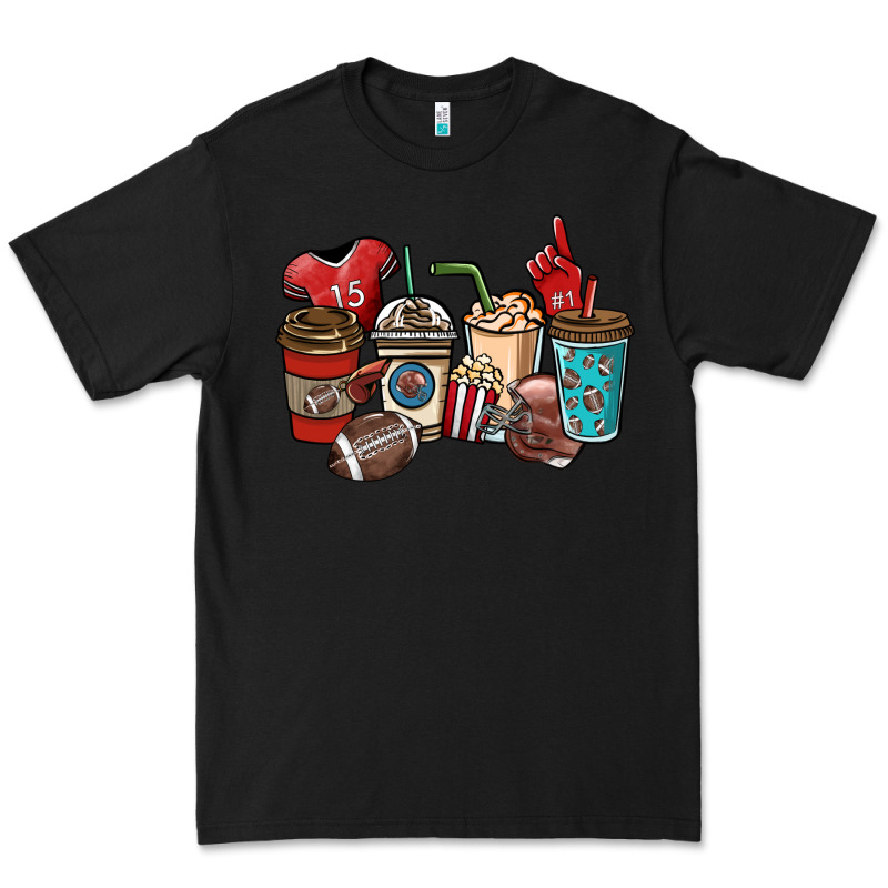 Football Coffee Cups Premium Tee by NancyCooperArtShop | Teevron