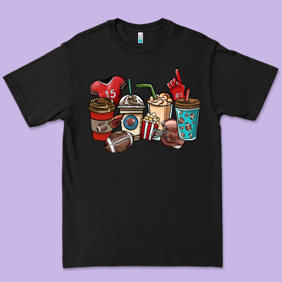 Football Coffee Cups Premium Tee Designed By Nancycooperartshop