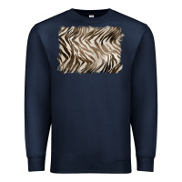Navy brown zebra pattern background Premium Sweatshirt - BarkalooDesign