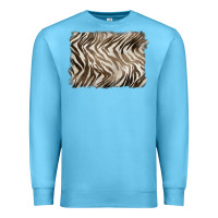 Ocean Blue brown zebra pattern background Premium Sweatshirt - BarkalooDesign