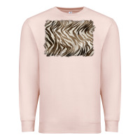 Pale Pink brown zebra pattern background Premium Sweatshirt - BarkalooDesign