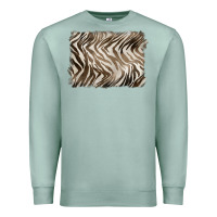 Seafoam brown zebra pattern background Premium Sweatshirt - BarkalooDesign