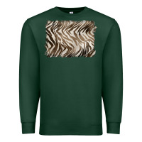 Sports Green brown zebra pattern background Premium Sweatshirt - BarkalooDesign