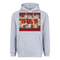 Heather Grey love ladybug Heavyweight Hoodie - BarkalooDesign