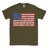 Army Green political protest american flag   stand united t shirt Classic Tee - longCreatives