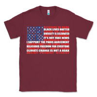Burgundy political protest american flag   stand united t shirt Classic Tee - longCreatives