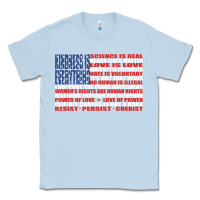 Dusty Blue political protest american flag   stand united t shirt Classic Tee - longCreatives