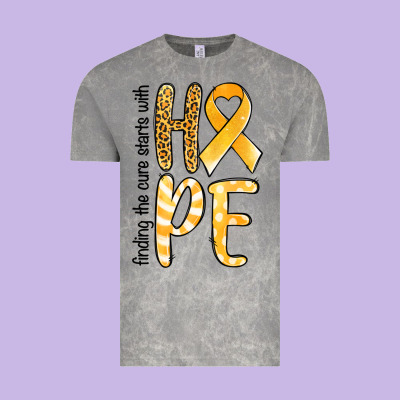 Finding The Cure Starts With Hope Childhood Cancer Awareness Vintage Tee Designed By Jasminsmagicworld