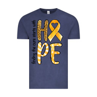Vintage Denim finding the cure starts with hope childhood cancer awareness Vintage Tee - Jasminsmagicworld