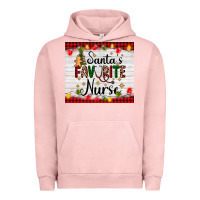 Pigment Salmon santa's favorite nurse Urban Hoodie - AdoDesignShop