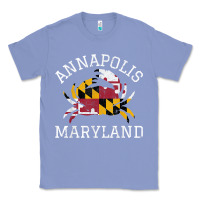 Colony Blue Annapolis Maryland Crab State Flag Home Travel Vintage Classic Tee - longCreatives