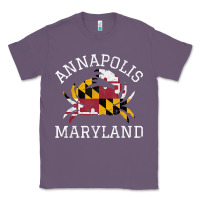 Lavender Annapolis Maryland Crab State Flag Home Travel Vintage Classic Tee - longCreatives
