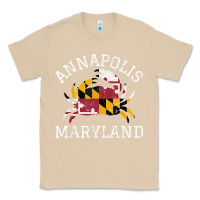Mushroom Annapolis Maryland Crab State Flag Home Travel Vintage Classic Tee - longCreatives