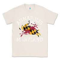 Natural Annapolis Maryland Crab State Flag Home Travel Vintage Classic Tee - longCreatives