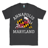 Smoke Annapolis Maryland Crab State Flag Home Travel Vintage Classic Tee - longCreatives